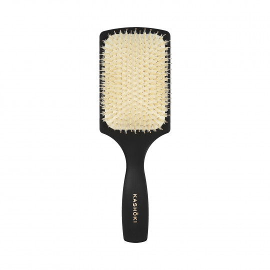 Kashōki Smooth White Detangler Paddle Hair Brush with White Boar Bristles 