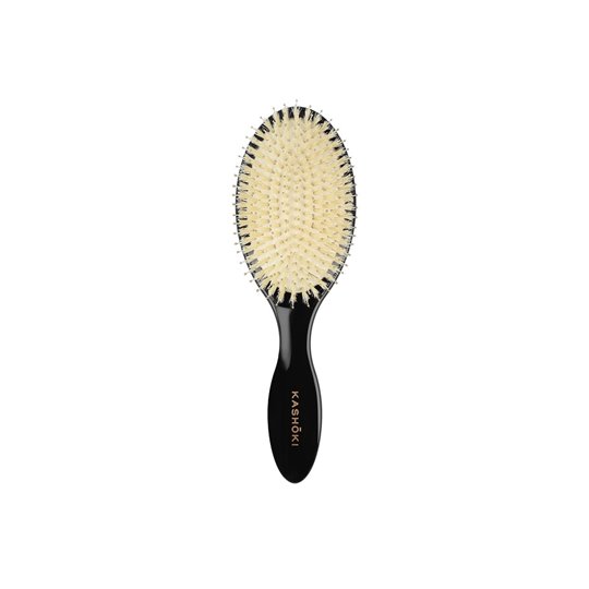 Kashōki Smooth White Detangler Oval Hair Brush with White Boar Bristles 