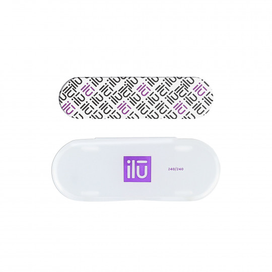 ilū Nail File with Travel Case, Mini Size, 240/240