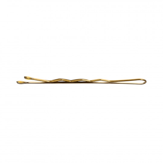 LUSSONI Waved Hair Grips, 6 cm, Gold, 250 pcs. 