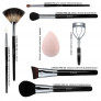 LUSSONI Glow Maker 8 Pcs Professional Makeup Brush Set 
