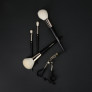 Kashōki Oniyuri 5 Pcs Makeup Brush Set With Eyelash Curler