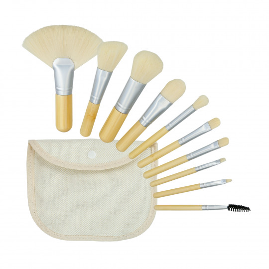 MIMO by Tools For Beauty, 10 Pcs Makeup Brush Set, Bamboo