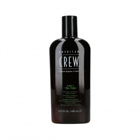 AMERICAN CREW Tea Tree Hair shampoo, conditioner and shower gel 3in1 450ml