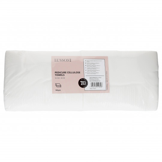 LUSSONI Pedicure cellulose towels, 50 cm x 40 cm, 100 pcs