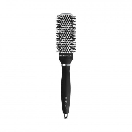 LUSSONI Hot Volume Styling Brush with Waved Bristles, Ø 33 mm