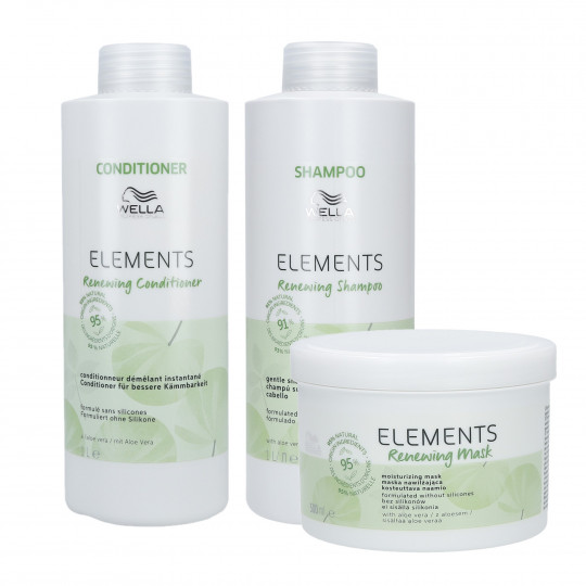 WELLA PROFESSIONALS ELEMENTS RENEWING Set Shampoo 1000ml + Conditioner 1000ml + Mask 500ml