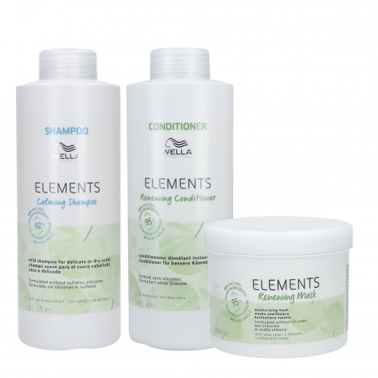 WELLA PROFESSIONALS ELEMENTS Set Shampoo 1000ml + Conditioner 1000ml + Mask 500ml