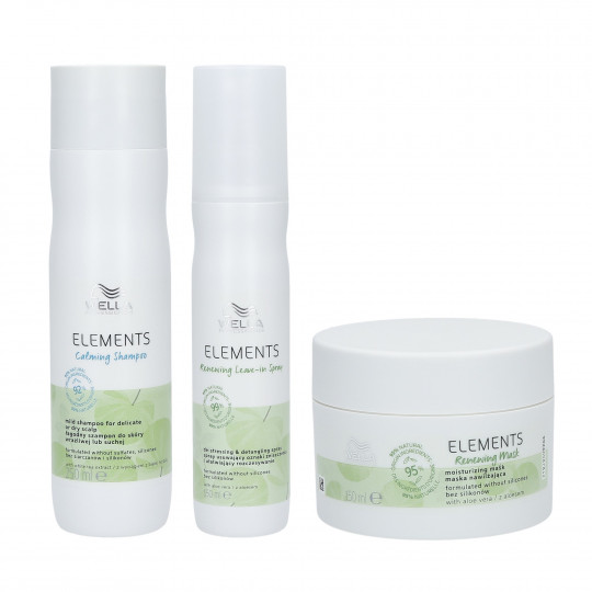 WELLA PROFESSIONALS ELEMENTS Set Moisturises Shampoo 250ml + Leave in Conditioner 150ml + Mask 150ml