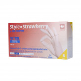 MED COMFORT Style Strawberry Disposable nitrile gloves , strawberry colour, 100pcs. S
