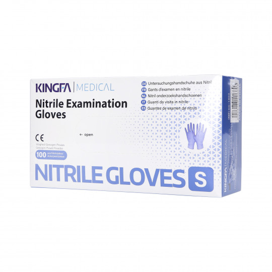 KINGFA MEDICAL Disposable nitrile gloves violet, 100pcs. S