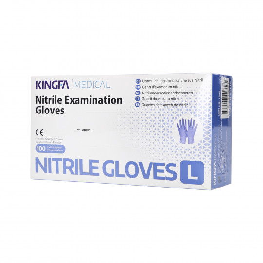 KINGFA MEDICAL Disposable nitrile gloves violet, 100pcs. L