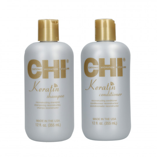 CHI KERATIN Shampoo 355 ml + Conditioner 355 ml