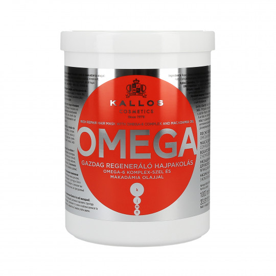 Kallos KJMN Omega Hair Mask with Fatty Acids and Macadamia Oil 1000 ml 